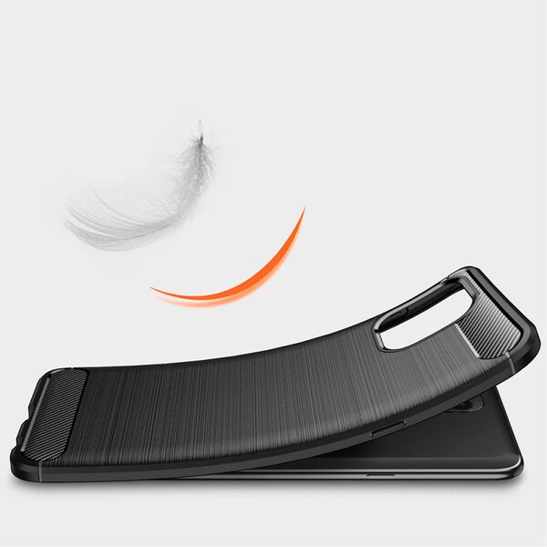 Techsuit Husa pentru Motorola Edge 20 Lite - Techsuit Carbon Silicone - Black 5949419040090 έως 12 άτοκες Δόσεις