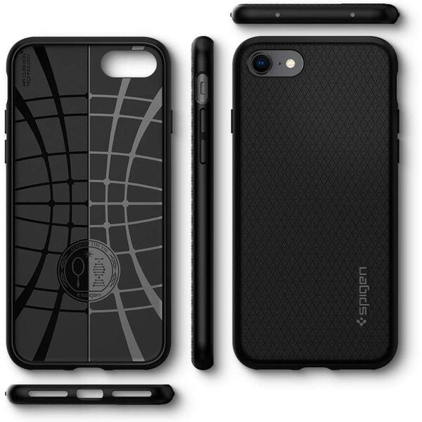 Spigen Husa pentru iPhone 7 / 8 / SE 2, SE 2020 / SE 3, SE 2022 - Spigen Liquid Air - Black 8809466646270 έως 12 άτοκες Δόσεις