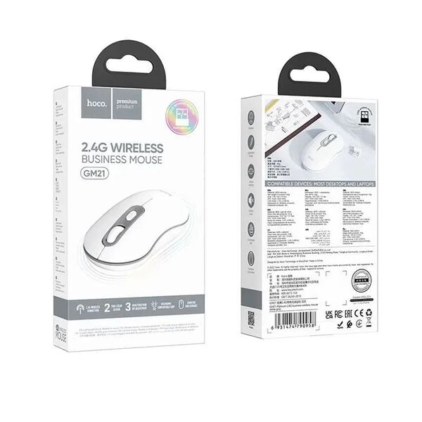 Hoco Mouse Wireless  1000-1600 DPI - Hoco (GM21) - White 6931474790958 έως 12 άτοκες Δόσεις