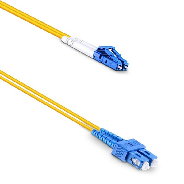 Fiber patch cable DeTech, SC-LC, UPC, Singlemode, Duplex, 5.0m, Yellow - 18328