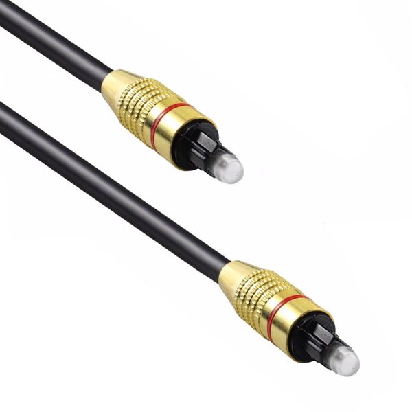 Optical audio cable DeTech, Toslink, 1.5m, Black - 18359