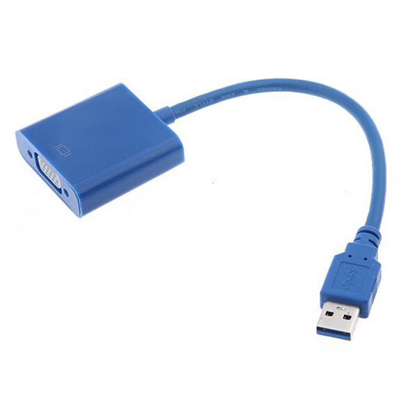 Μετατροπέας USB3.0 σε VGA, No brand, Μπλέ - 18164