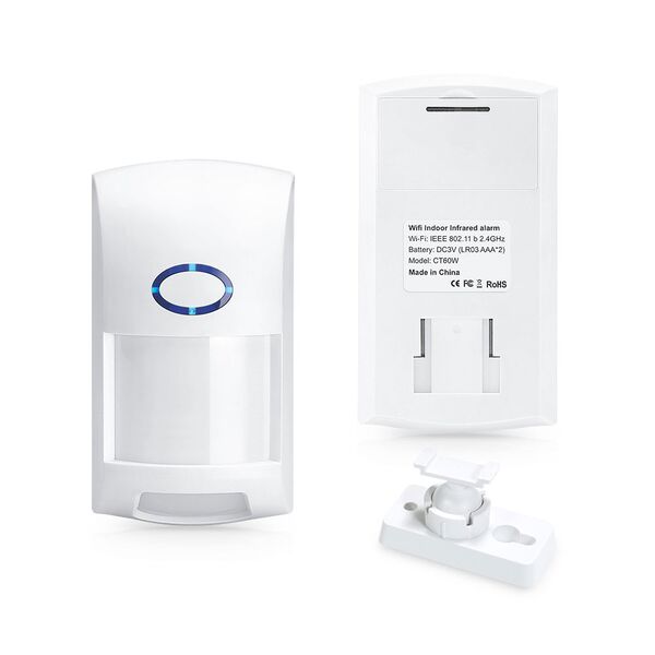 Smart sensor No brand PST-CT60W, Motion detection, PIR, Wi-Fi, Tuya Smart, White - 91002