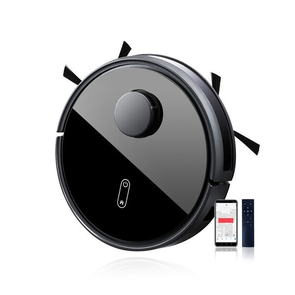 Robot vacuum cleaner No brand PST-S6-LWT, Laser, Wi-Fi, Tuya Smart, Black - 91044