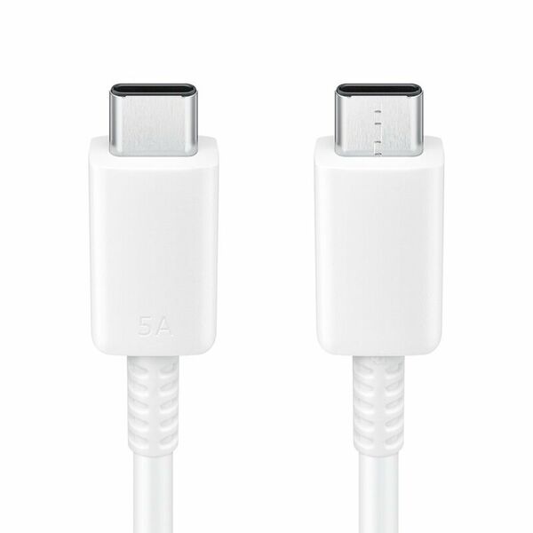 Samsung Cablu de Date Fast Charging, 2x Type-C, 5A, 1m - Samsung (EP-DN975BWEGWW) - White (Bulk Packing) 8596311155321 έως 12 άτοκες Δόσεις