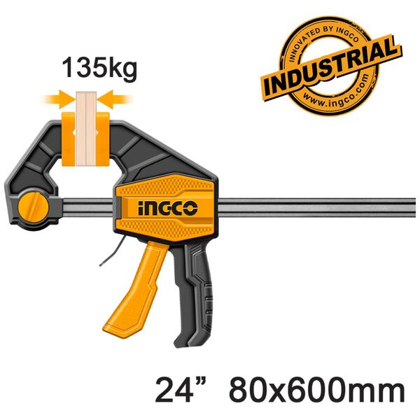 Ingco Σφιγκτήρας Μαραγκών Αυτόματος 24inch Hqbc24802 έως 12 Άτοκες Δόσεις