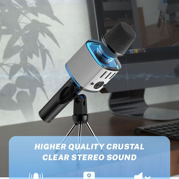 Yesido Yesido - Portable Microphone (KR10) - for Karaoke - Black  έως 12 άτοκες Δόσεις