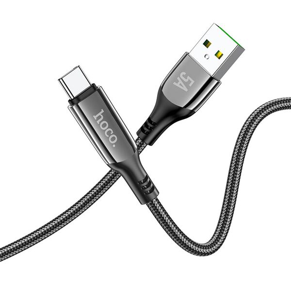 Hoco Cablu USB la Type-C, 5A, 1.2m - Hoco Extreme (S51) - Black 6931474749239 έως 12 άτοκες Δόσεις