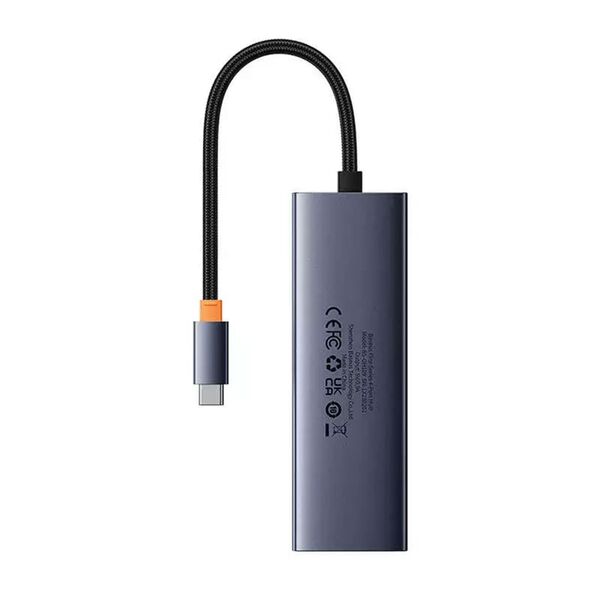 Baseus Hub Type-C to 3 x USB 3.0, RJ45 - Baseus UltraJoy Series (B0005280A813-00) - Space Grey 6932172630799 έως 12 άτοκες Δόσεις