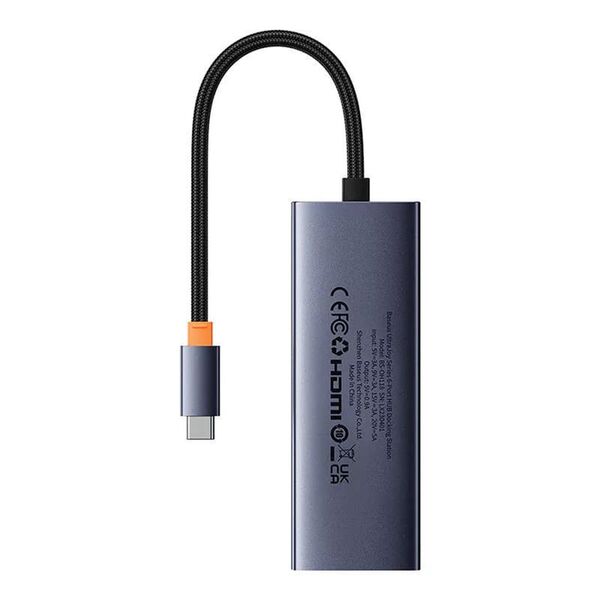 Baseus Hub Type-C la HDMI, 4xUSB, Type-C, 4K@60Hz - Baseus UltraJoy (B00052807813-01) - Space Grey 6932172630720 έως 12 άτοκες Δόσεις