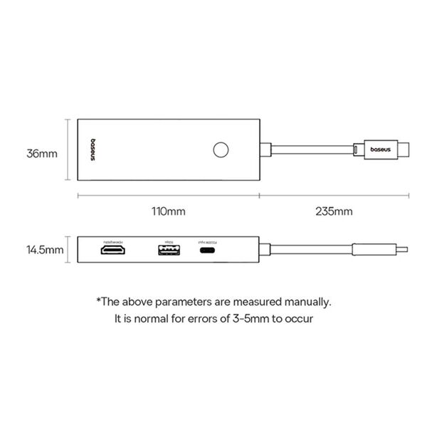 Baseus Hub Type-C la HDMI, VGA, 4xUSB, Type-C, 4K@60Hz - Baseus UltraJoy (B00052803811-01) - Space Grey 6932172646493 έως 12 άτοκες Δόσεις