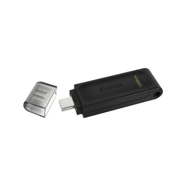 USB 3.2 Flash Disk Kingston DT70 USB C 128GB Μαύρο 740617305371 740617305371 έως και 12 άτοκες δόσεις