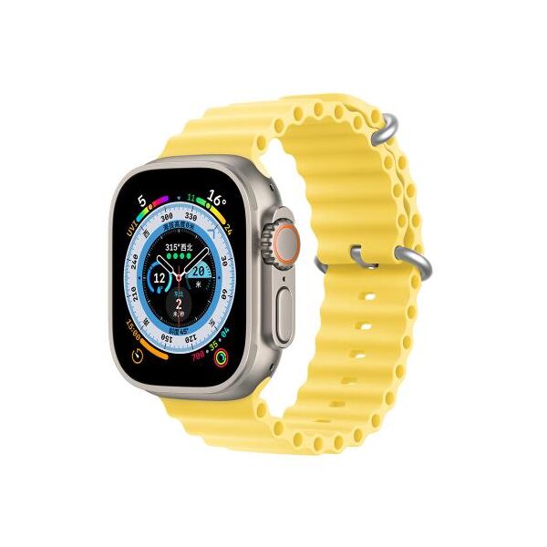 Λουράκι Σιλικόνης Dux Ducis OceanWave Bracelet Apple Watch (42/ 44/ 45mm) Κίτρινο 6934913033913 6934913033913 έως και 12 άτοκες δόσεις