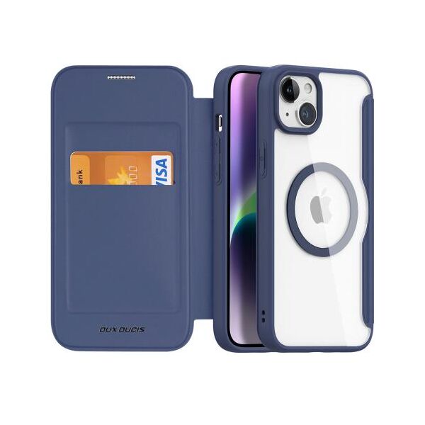 Θήκη Flip Dux Ducis Skin X Pro Wallet Apple iPhone 15 Plus Μπλε 6934913025215 6934913025215 έως και 12 άτοκες δόσεις