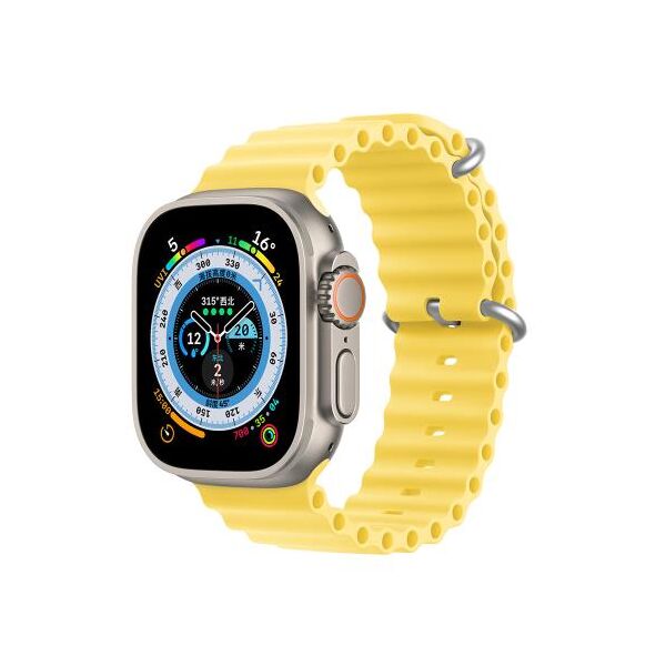 Λουράκι Σιλικόνης Dux Ducis OceanWave Bracelet Apple Watch (38/ 40/ 41mm) Κίτρινο 6934913033869 6934913033869 έως και 12 άτοκες δόσεις