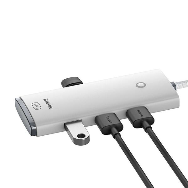 Baseus Baseus Lite Series Hub 4in1 USB-C to 4x USB 3.0 + USB-C, 25cm (White) 033099  WKQX030302 έως και 12 άτοκες δόσεις 6932172606251