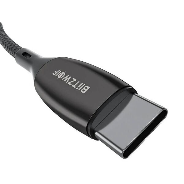 BlitzWolf USB-C cable to USB-C  Blitzwolf BW-TC23, 100W 1.8m (black) 041729  BW-TC23 6ft έως και 12 άτοκες δόσεις 5905316141391