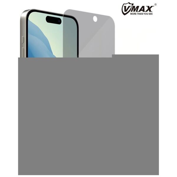 Vmax tempered glass 0.33mm 2,5D high clear privacy glass for iPhone 15 Plus 6,7&quot;