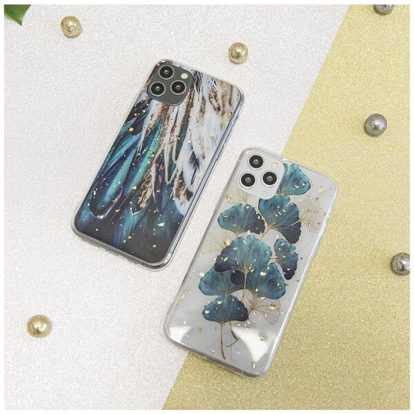 Gold Glam case for iPhone 14 Pro 6,1 feathers