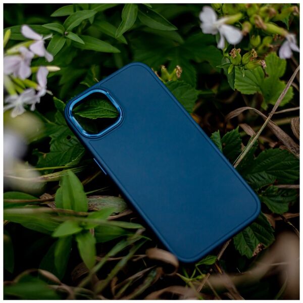 Satin case for iPhone 15 Plus 6,7&quot; dark blue