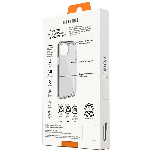 Ugly Rubber Mag Pure case for iPhone 15 Pro Max 6,7&quot; clear