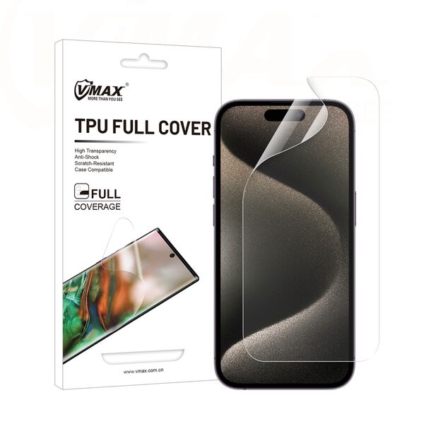 Vmax protective film invisble TPU film - full coverage for iPhone 15 Pro Max 6,7&quot;