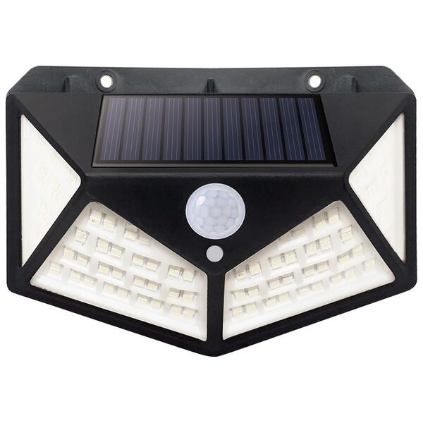 SUNARI Solar Lamp LED FLS-65 100*SMD PIR 6W 480lm 6000K 1200mAh Li-Ion Forever Light