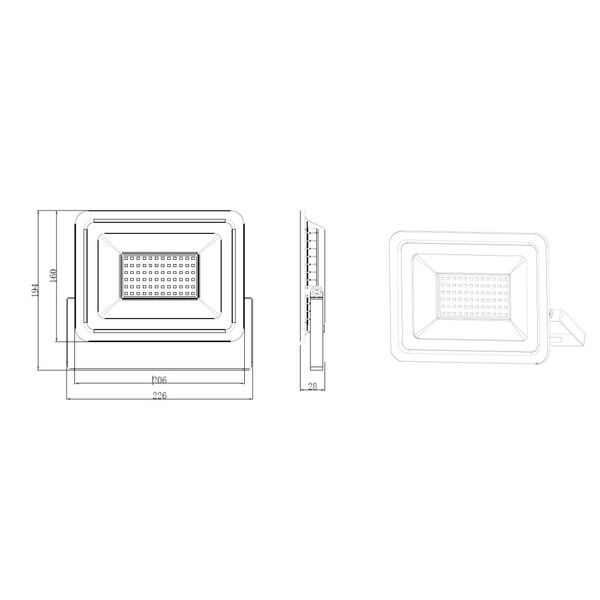 Worklight LED 2x50W 6000K with tripod Forever Light