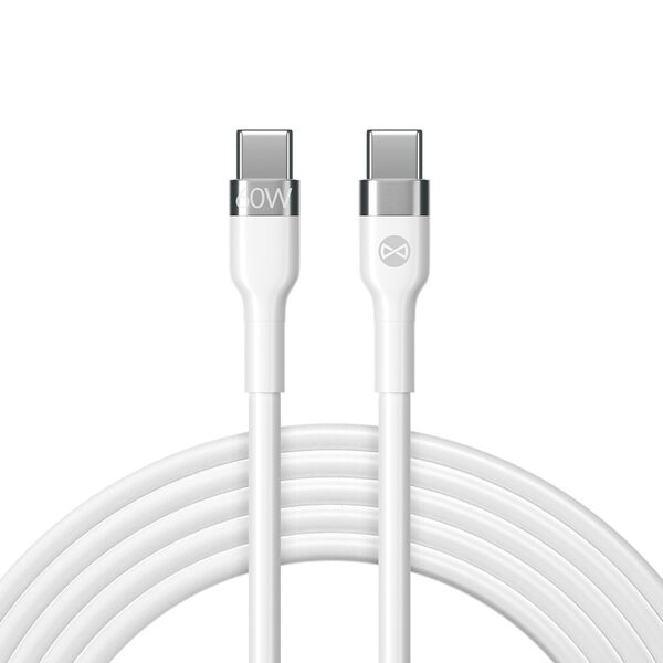 Forever Flexible cable USB-C - USB-C 1,0 m 60W white