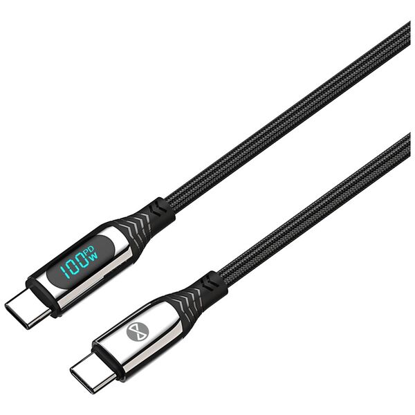 Forever LCD cable USB-C - USB-C 1,0 m 100W black