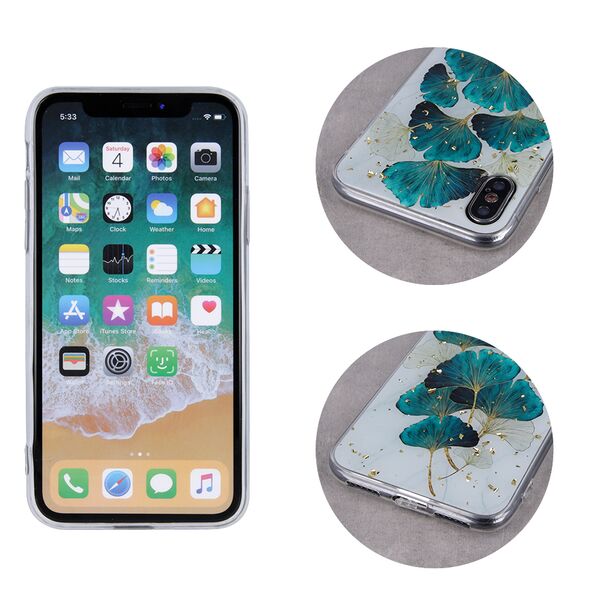 Gold Glam case for iPhone 11 leaves