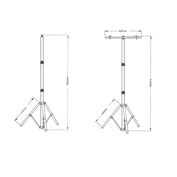 Worklight LED 1x100W 6000K with tripod Forever Light