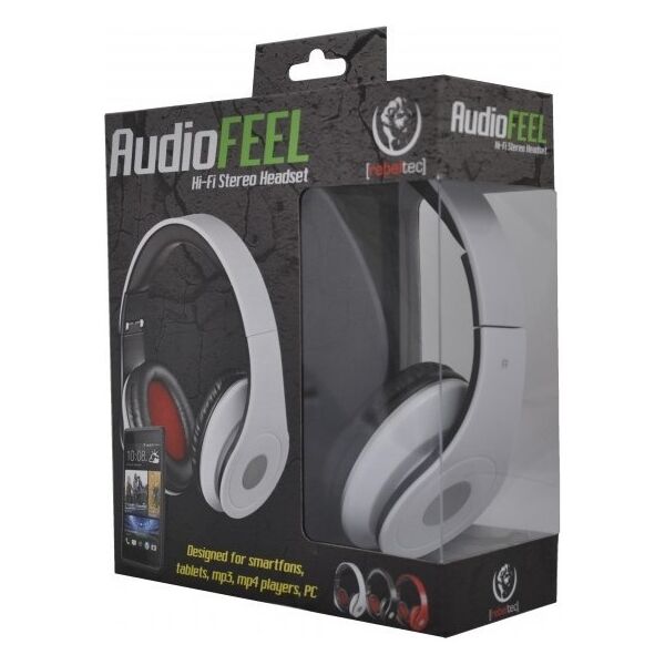 Rebeltec wired headphones AUDIOFEEL2 red