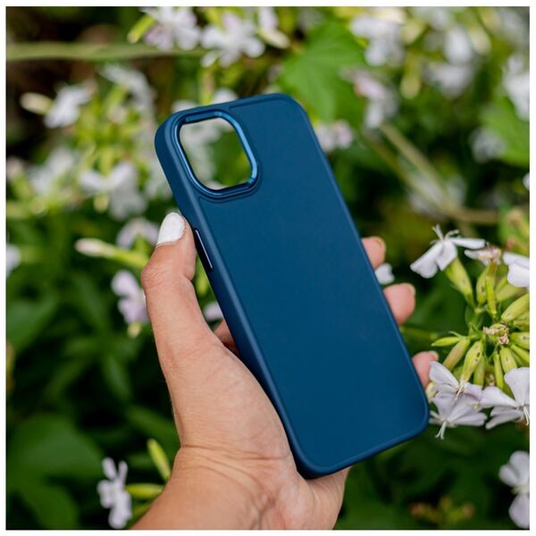 Satin case for iPhone 15 Pro Max 6,7&quot; dark blue