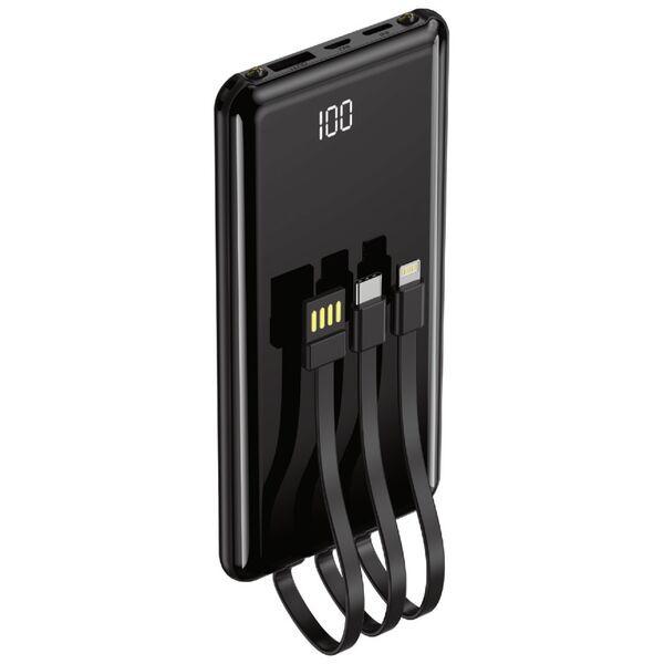 Setty power bank 10000 mAh with cables PB-WK-101 black