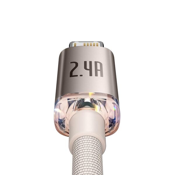 Baseus cable Crystal Shine USB - Lightning 1,2 m 2,4A pink