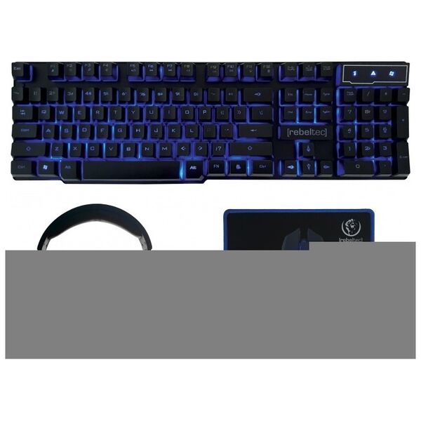 Rebeltec wired gaming set keyboard + headphones + mouse + mouse pad SHERMAN