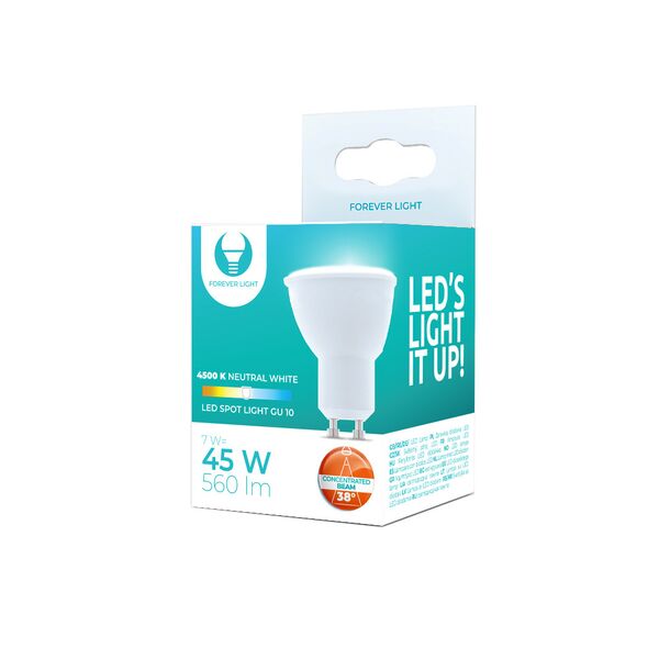 LED Bulb GU10 7W 230V 4500K 90lm 38° Forever Light 5900495862365