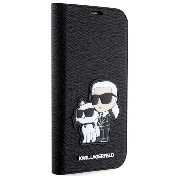 Karl Lagerfeld case for iPhone 14 Pro 6,1&quot; KLBKP14LSANKCPK black Saffiano Karl & Choupette 3666339122805