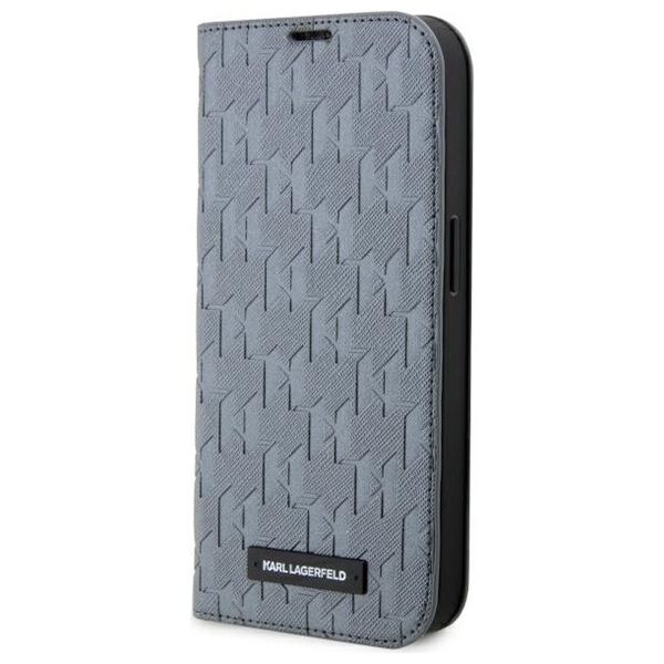 Karl Lagerfeld case for iPhone 14 Pro 6,1&quot; KLBKP14LSAKLHPG silver BT Saffiano Mono 3666339123000