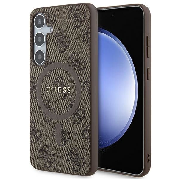 Guess case for Samsung Galaxy S24+ GUHMS24MG4GFRW brown HC MAGSAFE PU 4G RING CLASSIC LOGO 3666339241490