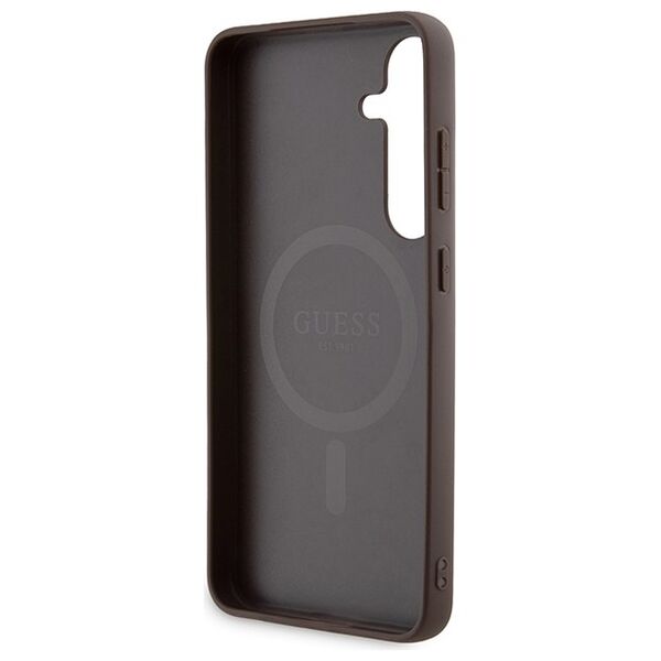 Guess case for Samsung Galaxy S24+ GUHMS24MG4GFRW brown HC MAGSAFE PU 4G RING CLASSIC LOGO 3666339241490