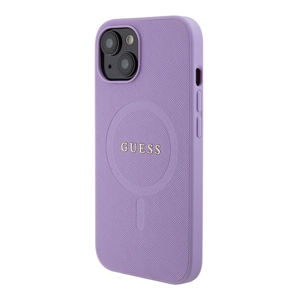 Guess case for iPhone 15 Plus 6.7&quot; GUHMP15MPSAHMCU purple hardcase Saffiano MagSafe 3666339155919