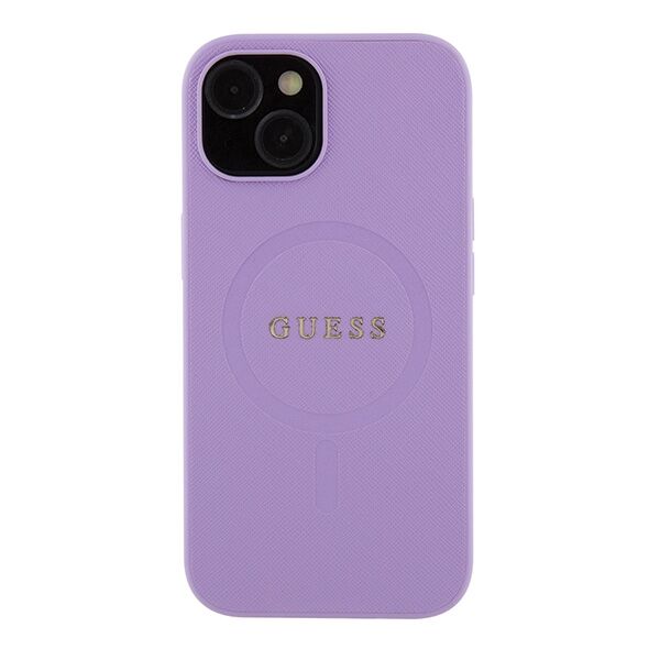 Guess case for iPhone 15 Plus 6.7&quot; GUHMP15MPSAHMCU purple hardcase Saffiano MagSafe 3666339155919