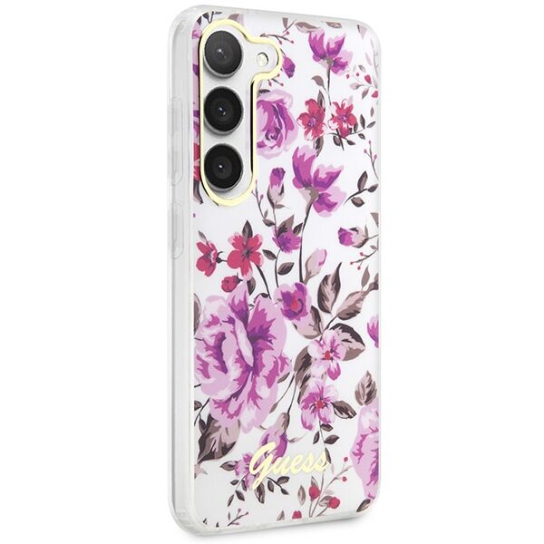 Guess case for Samsung Galaxy S23 Plus GUHCS23MHCFWST white HC IML Flower 3666339117290