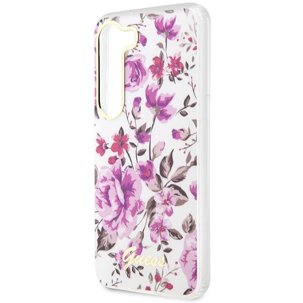 Guess case for Samsung Galaxy S23 Plus GUHCS23MHCFWST white HC IML Flower 3666339117290