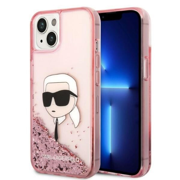 Karl Lagerfeld case for iPhone 14 Pro Max 6,7&quot; KLHCP14XLNCHCP pink hardcase Liquid Glitter NFT Choupette Head 3666339086992