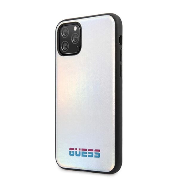 Guess case for iPhone 11 Pro GUHCN58BLD silver hard case Iridescent 3700740461518