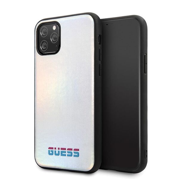 Guess case for iPhone 11 Pro GUHCN58BLD silver hard case Iridescent 3700740461518