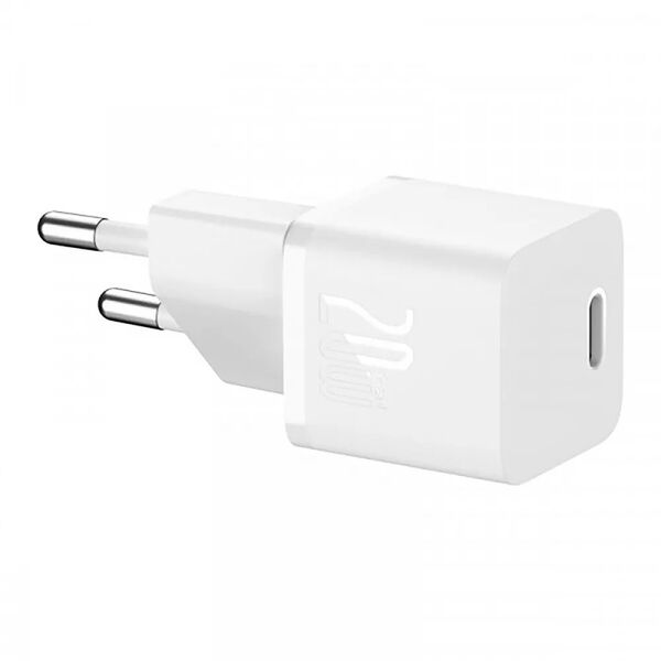 Network charger Baseus GaN5S Fast Charger 1C, 20W, 1 x Type-C F, White - 40407 έως 12 άτοκες Δόσεις